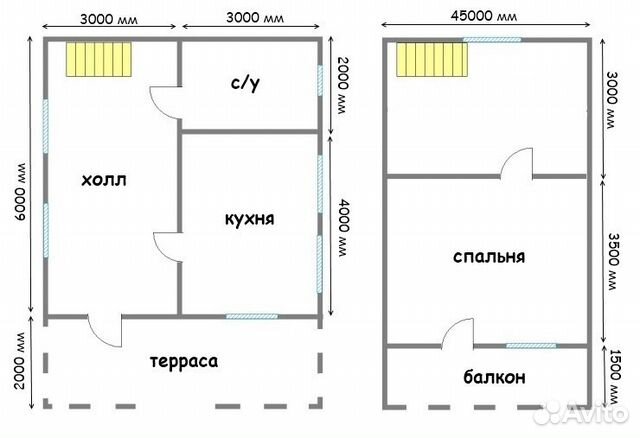 Проект дома 6х6 с мансардой и террасой