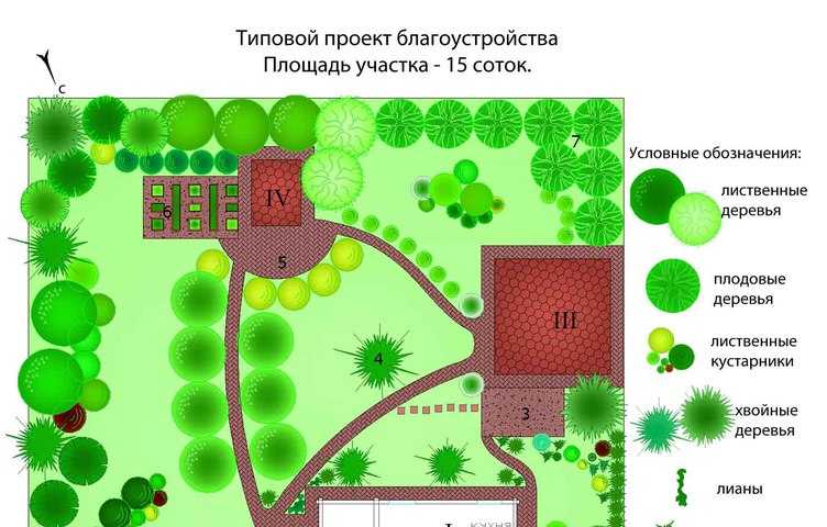 Как посадить садовые деревья на участке схема правильно и кустарники