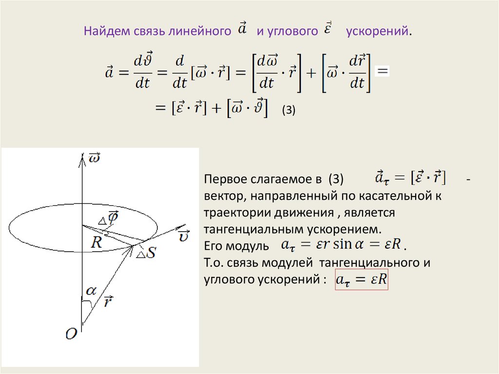 Линейное ускорение по окружности. Связь между линейным и угловым ускорением определяется по формуле. Связь углового ускорения с линейным. Угловое ускорение связь с линейным ускорением. Связь линейного и углового ускорения формула.