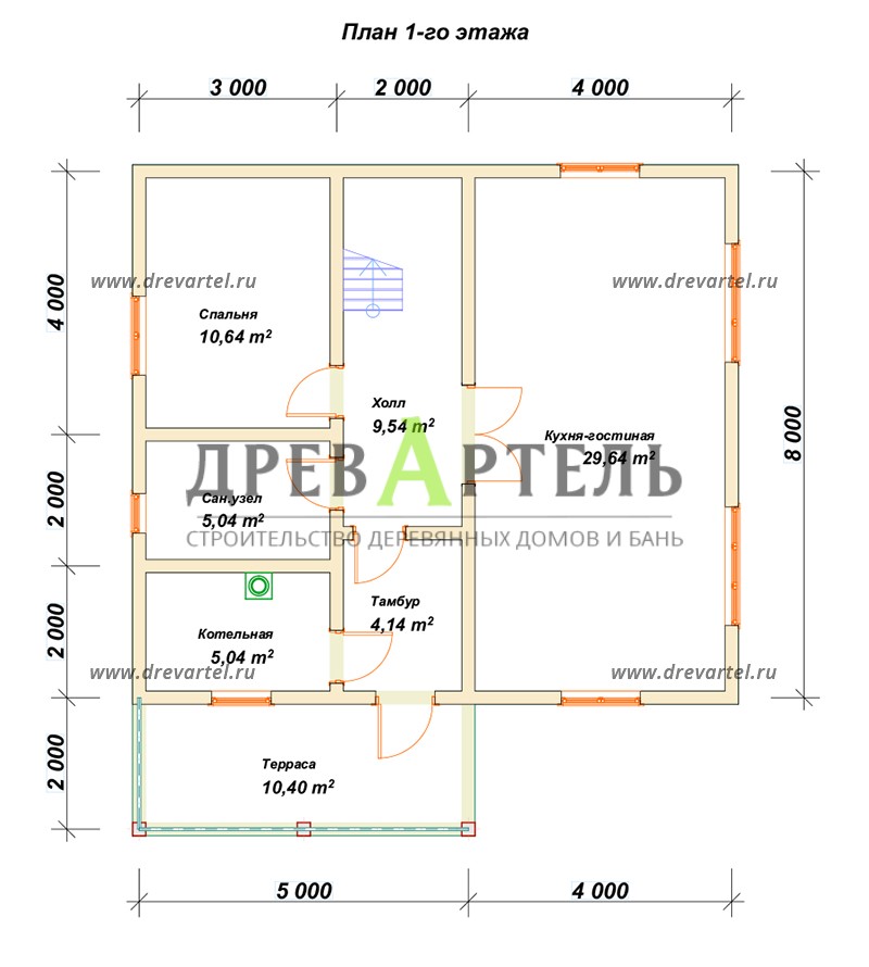 Проект дома с мансардой и с котельной