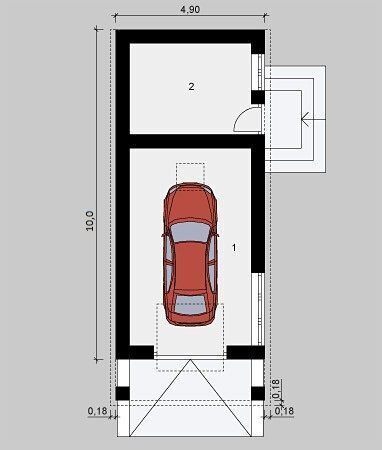 Проект гаража на 1 машину