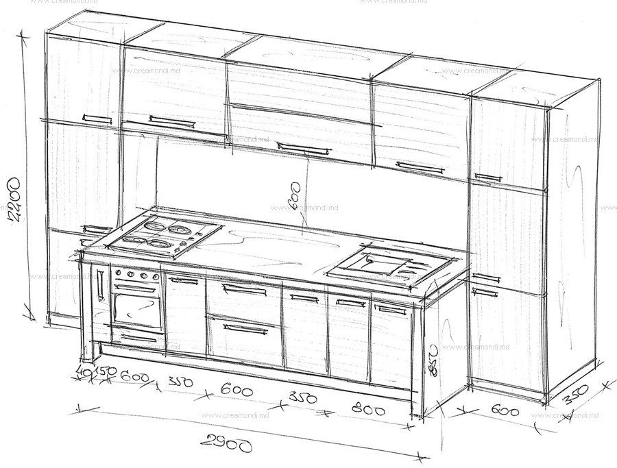 Эскиз с размерами. Эскизы кухонных гарнитуров. Чертеж кухонного гарнитура прямой. Схематический проект кухни. Кухонный гарнитур прямой чертеж.
