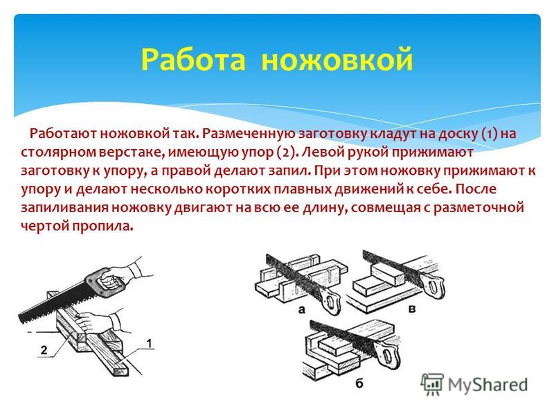 Пила в чем суть. Пиление столярной ножовкой. Пиление столярной ножовкой 5 класс. Пиления столярной нождовкой. Технология пиления столярной ножовкой.