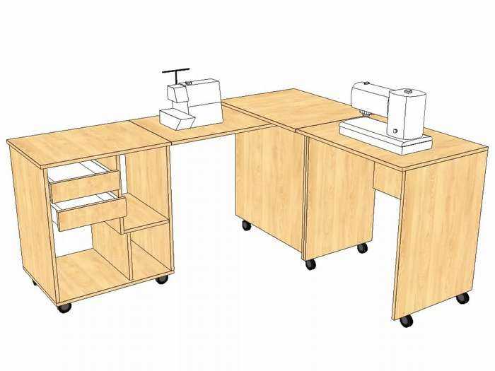 Швейный стол трансформер чертеж