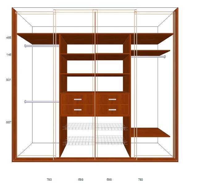 Размер дверок шкафа. План шкафа купе 3 метра. Шкаф-купе ширина 3500 наполнение. Шкаф-купе наполнение 2 двери. Встроенный шкаф-купе в прихожую наполнение.