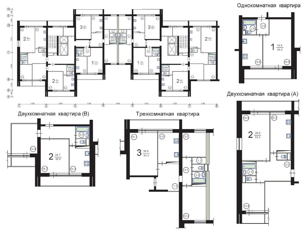 План квартиры в панельном доме 9 этажей