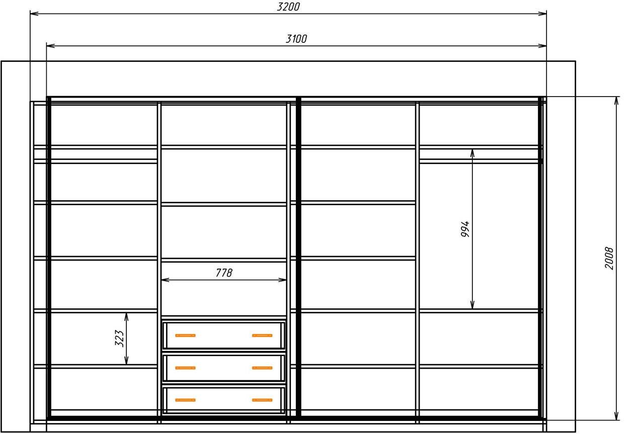 Калькулятор гардеробной. Шкаф шириной 3200 чертеж. Чертеж шкаф купе 2700мм. Гардеробные чертежи. Гардеробная комната чертеж.