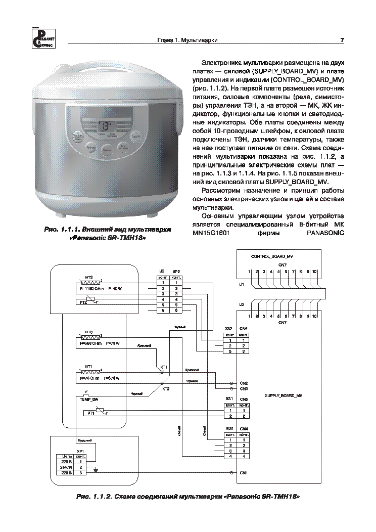 Схема мультиварки redmond