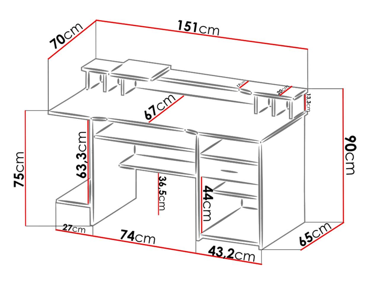 Какие размеры рабочего стола