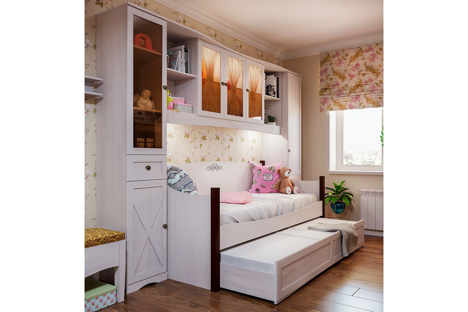 комната для девочки подростка с кроватью