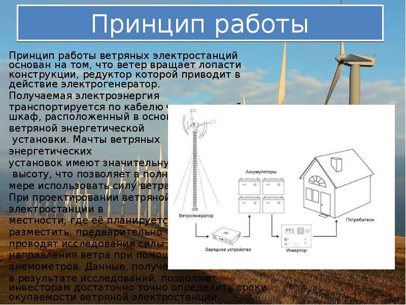 Из чего состоит ветрогенератор схема