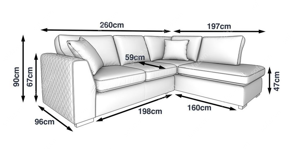 Размеры углового дивана