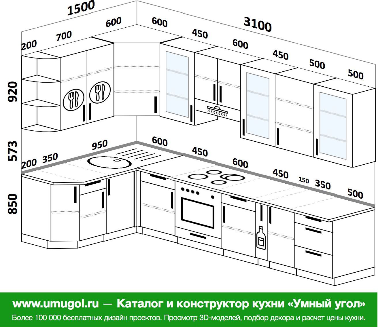 Кухонные Гарнитуры Фото Угловые Размеры