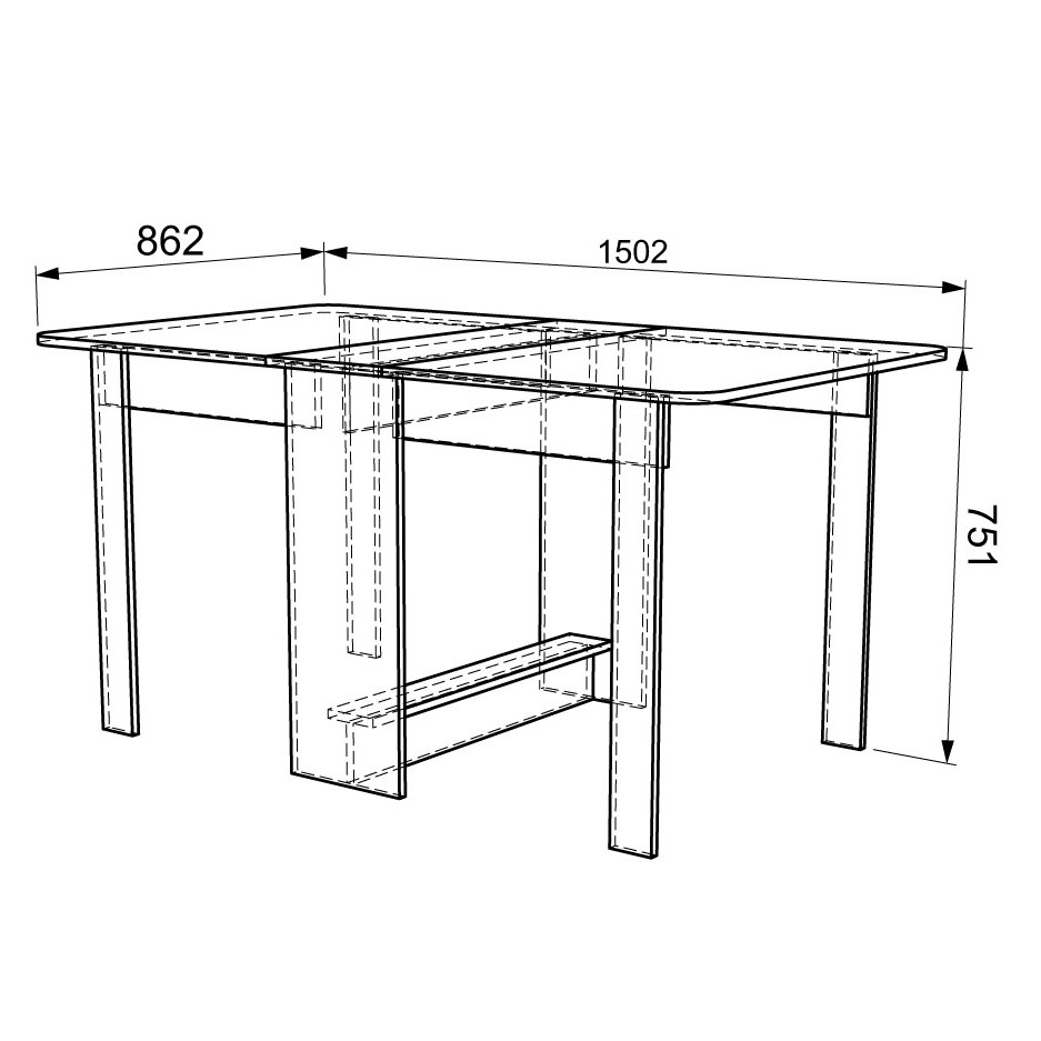 стандартные размеры для стола